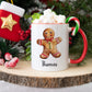 Christmas Gingerbread Mug, Personalised Gingerbread Mug, Christmas Hot Chocolate Mug, Xmas Gift For Her, Xmas Gift For Man, Stocking Filler