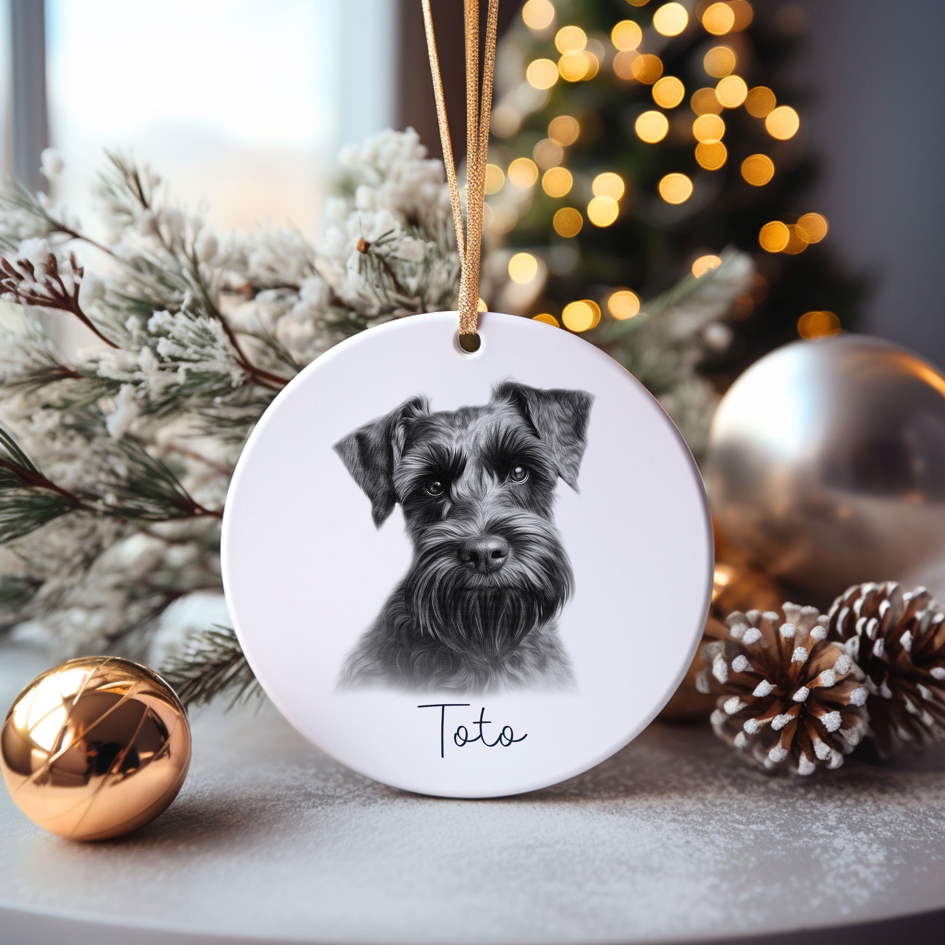 Beagle Dog Bauble, Personalised Pet Dog Christmas Tree Decoration, Gift For Dog Family
