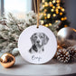 Bassett Hound Dog Bauble, Personalised Pet Dog Christmas Tree Decoration, Gift For Dog Family