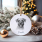 Border Collie Dog Bauble, Personalised Pet Dog Christmas Tree Decoration, Gift For Dog Family
