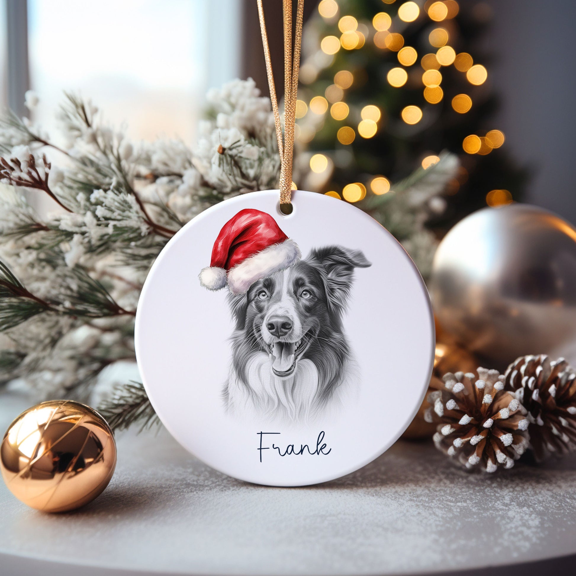 Dalmation Christmas Dog Bauble, Personalised Pet Dog Christmas Tree Decoration, Gift For Dog Family