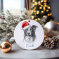 Border Terrier Dog Bauble, Personalised Pet Dog Christmas Tree Decoration, Gift For Dog Family