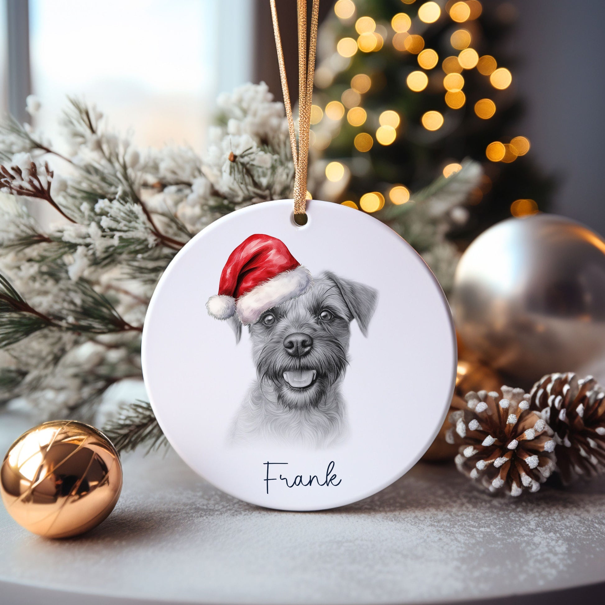 Dalmation Christmas Dog Bauble, Personalised Pet Dog Christmas Tree Decoration, Gift For Dog Family