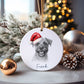 Border Terrier Dog Bauble, Personalised Pet Dog Christmas Tree Decoration, Gift For Dog Family