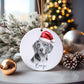Border Terrier Dog Bauble, Personalised Pet Dog Christmas Tree Decoration, Gift For Dog Family