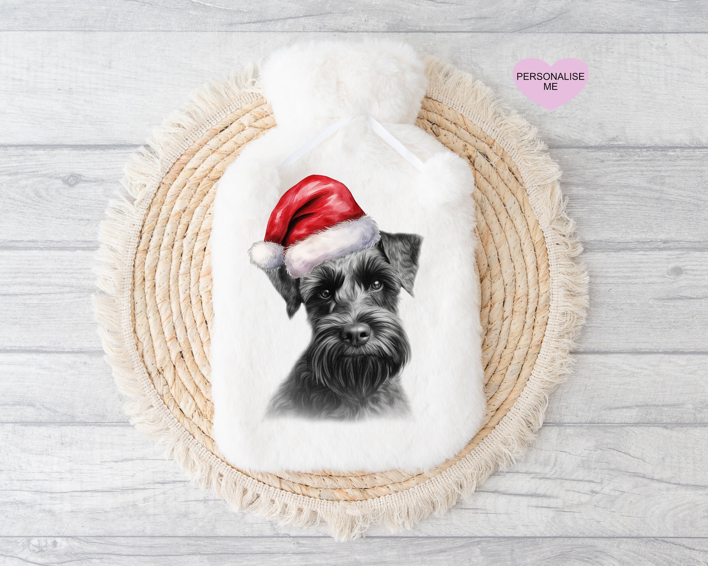 German Shepherd Gift, Personalised Hot Water Bottle, Dog Xmas Gift, Xmas Gift For Dog Lover