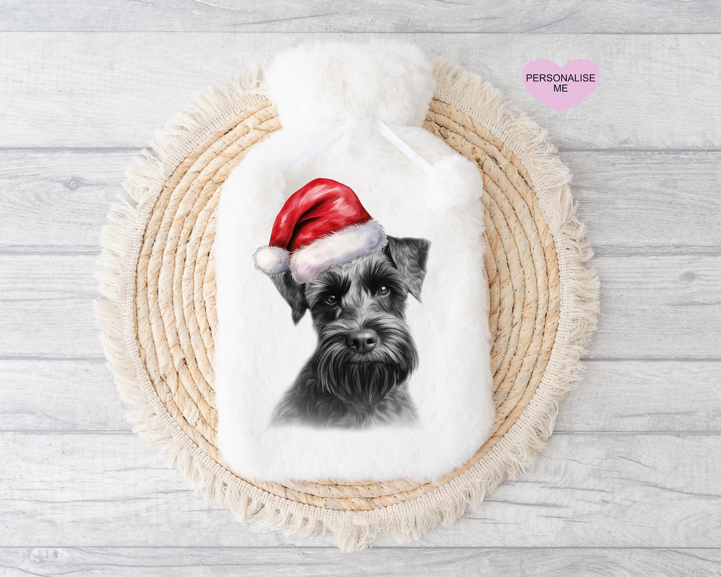 Lakeland Terrier Gift, Personalised Hot Water Bottle, Dog Xmas Gift, Xmas Gift For Dog Lover