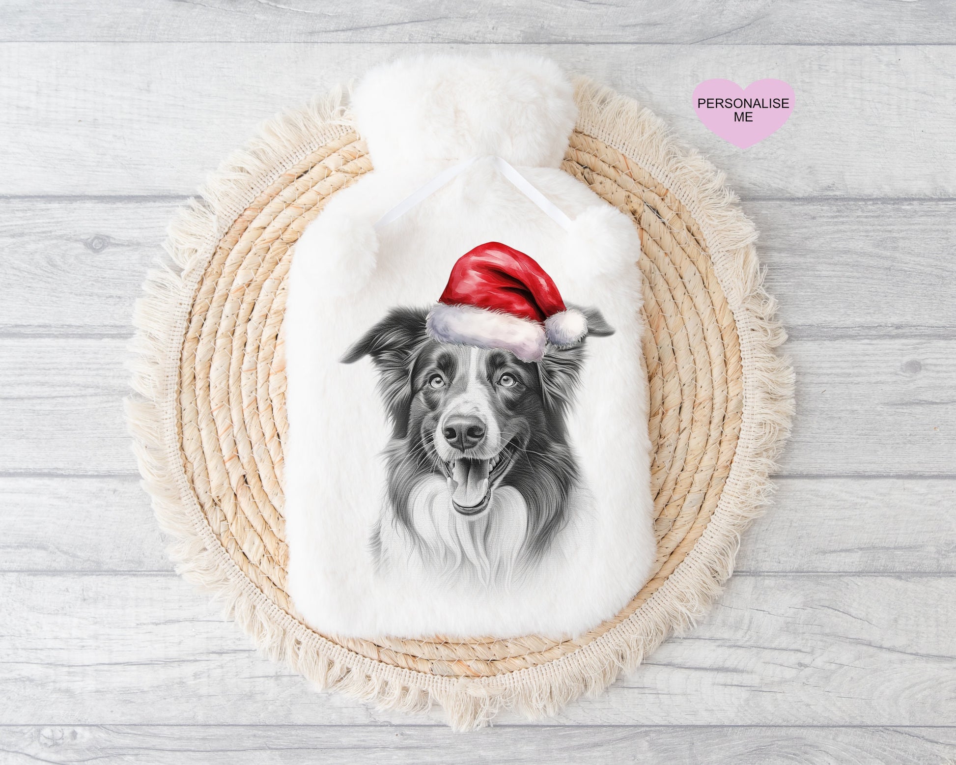 German Shepherd Gift, Personalised Hot Water Bottle, Dog Xmas Gift, Xmas Gift For Dog Lover