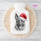 Border Collie Gift, Personalised Hot Water Bottle, Dog Xmas Gift, Xmas Gift For Dog Lover