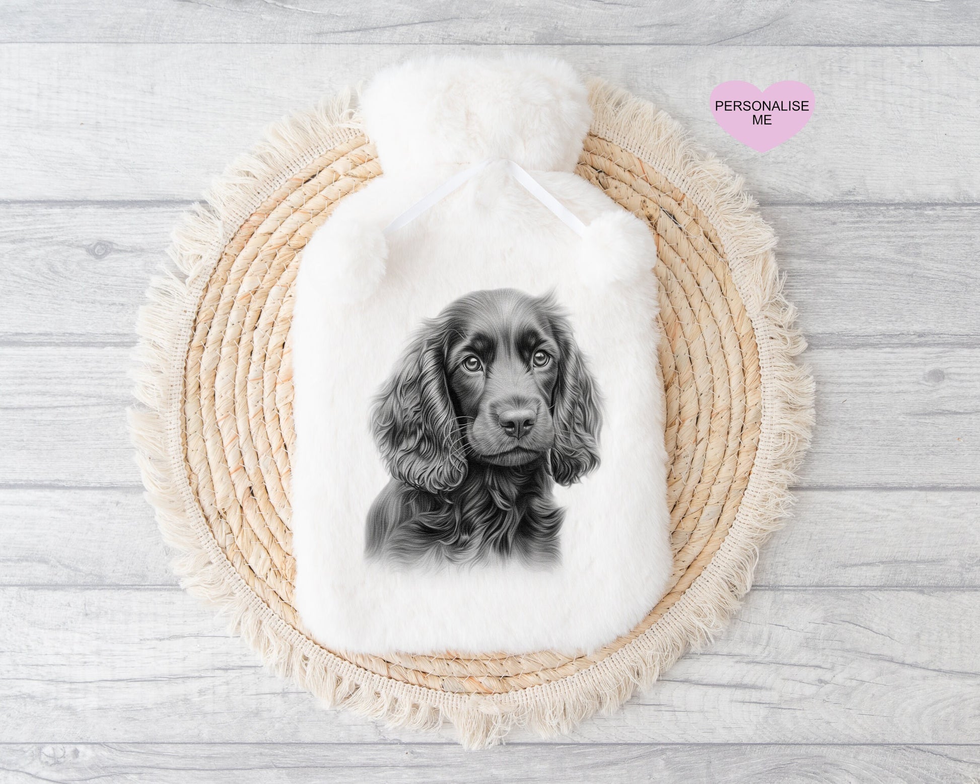 Miniature Schnauzer Gift, Personalised Hot Water Bottle, Dog Xmas Gift, Xmas Gift For Dog Lover