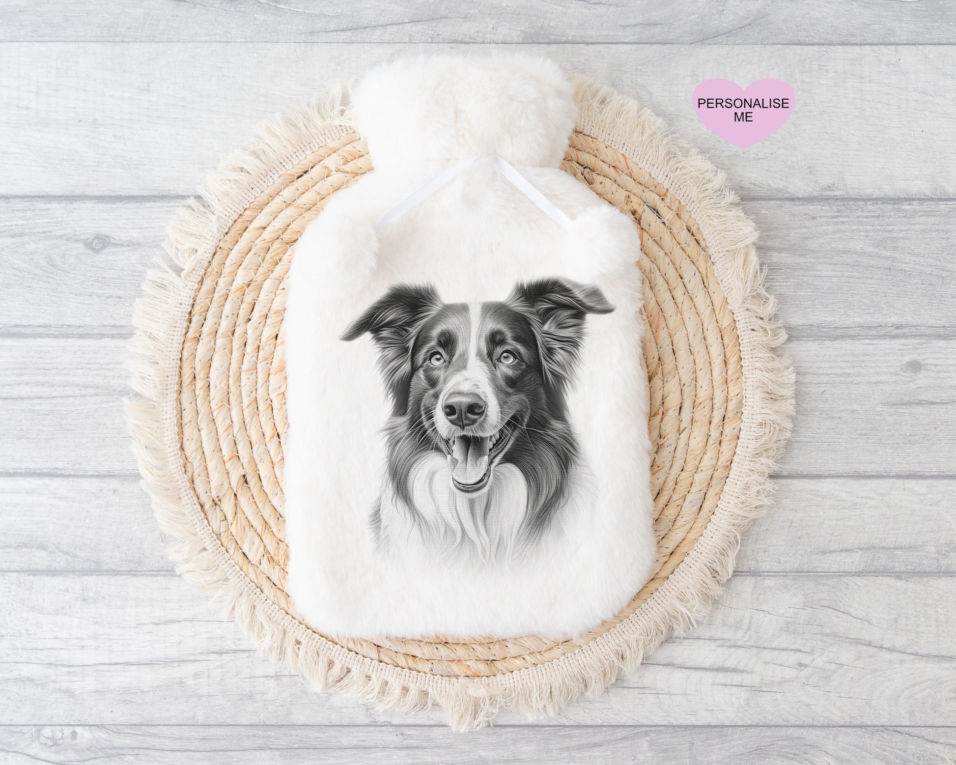 German Shepherd Gift, Personalised Hot Water Bottle, Dog Xmas Gift, Xmas Gift For Dog Lover