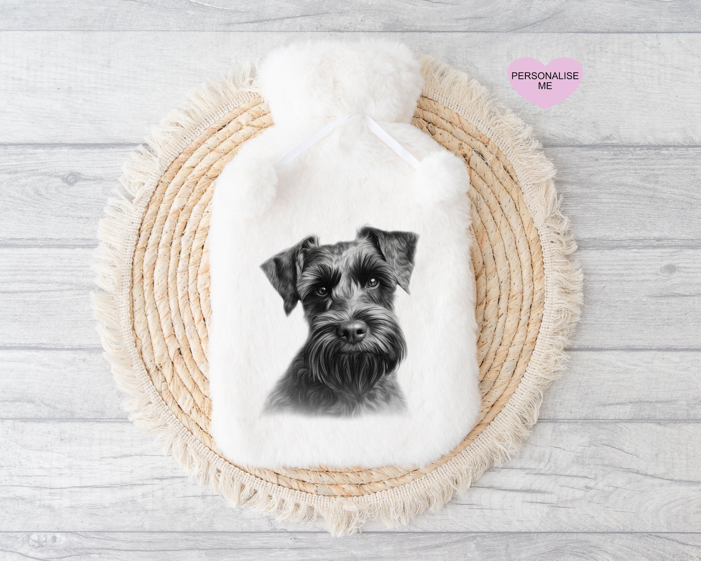 Border Terrier Gift, Personalised Hot Water Bottle, Dog Xmas Gift, Xmas Gift For Dog Lover