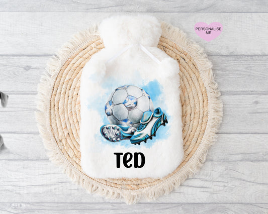 Scotland Football Design Hot Water Bottle, Football Top Gift, Personalised Hot Water Bottle, Christmas Gift Boys, Xmas Gift For Girls