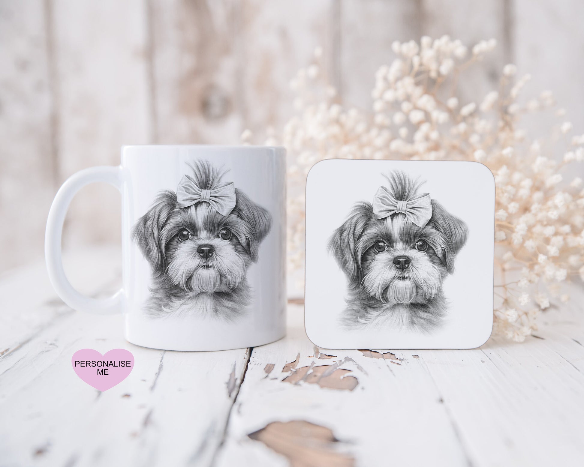 Shih Tzu Mug, Personalised Dog Mug, Christmas Hot Chocolate Mug, Xmas Gift For Her, Xmas Gift For Man, Stocking Filler