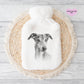 Greyhound Gift, Personalised Hot Water Bottle, Dog Xmas Gift, Xmas Gift For Dog Lover, Greyhound Hot Water Bottle