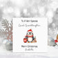 Penguin Christmas Card, Granddaughter Christmas Card, Christmas Card For Goddaughter, Personalised Christmas Card