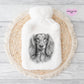 Long Haired Daschund Gift, Personalised Hot Water Bottle, Dog Xmas Gift, Xmas Gift For Dog Lover