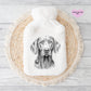Weimaraner Dog Gift, Personalised Hot Water Bottle, Dog Xmas Gift, Xmas Gift For Dog Lover