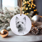 Westie Dog Bauble, Personalised Pet Dog Christmas Tree Decoration, Gift For Dog Family, Dog Lover, Santa Dog Bauble