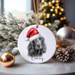Gordon Setter Santa Bauble, Personalised Pet Dog Christmas Tree Decoration, Gift For Dog Family, Dog Lover, Santa Dog Bauble