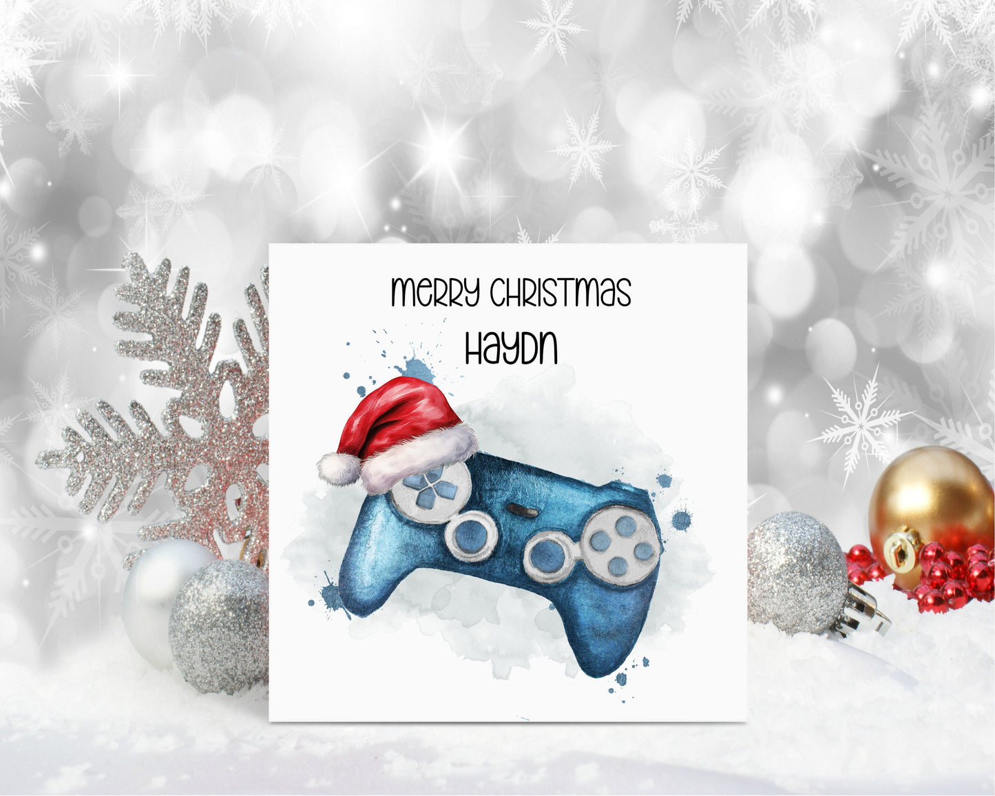 Nephew Xmas Card, Gamer Christmas Card, Personalised Christmas Card, Christmas Card For Son, Controller Xmas Card, Xmas Card For Teens