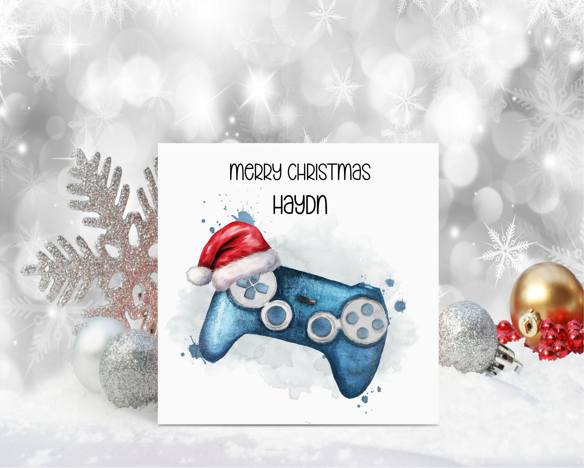 Son Xmas Card, Gamer Christmas Card, Personalised Christmas Card, Christmas Card For Son, Controller Xmas Card, Xmas Card For Teens