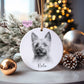 Cairn Terrier Christmas Bauble, Personalised Pet Dog Christmas Tree Decoration, Gift For Dog Family, Dog Lover, Santa Dog Bauble