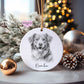 Nova Scotia Christmas Bauble, Personalised Pet Dog Christmas Tree Decoration, Gift For Dog Family, Dog Lover, Santa Dog Bauble