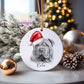 Shar Pei Christmas Bauble, Personalised Pet Dog Christmas Tree Decoration, Gift For Dog Family, Dog Lover, Santa Dog Bauble