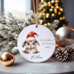 Granddaughter's First Christmas Bauble, Personalised Bunny Rabbit Christmas Tree Decoration, Grandson Bauble, 1st Xmas 24, Christmas in July