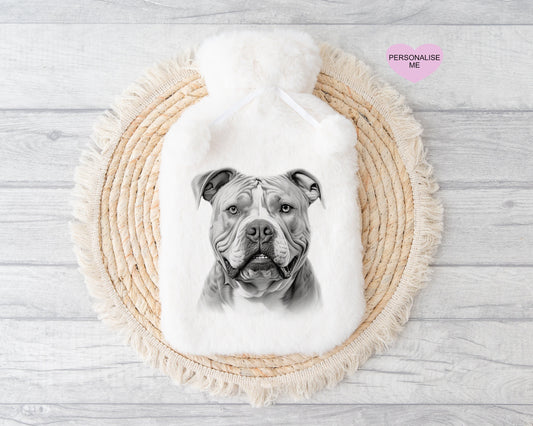 XL Bully Gift, Personalised Hot Water Bottle, Dog Xmas Gift, Xmas Gift For Dog Lover