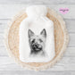 Cairn Terrier Gift, Personalised Hot Water Bottle, Dog Xmas Gift, Xmas Gift For Dog Lover