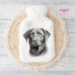 Labrador Gift, Personalised Hot Water Bottle, Dog Xmas Gift, Xmas Gift For Dog Lover