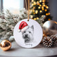 Westie Dog Bauble, Personalised Pet Dog Christmas Tree Decoration, Gift For Dog Family, Dog Lover, Santa Dog Bauble