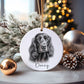 Gordon Setter Santa Bauble, Personalised Pet Dog Christmas Tree Decoration, Gift For Dog Family, Dog Lover, Santa Dog Bauble