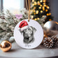 Santa Black Labrador Christmas Bauble, Personalised Pet Dog Christmas Tree Decoration, Gift For Dog Family, Dog Lover, Santa Dog Bauble