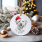 Golden Labrador Christmas Bauble, Personalised Pet Dog Christmas Tree Decoration, Gift For Dog Family, Dog Lover, Santa Dog Bauble