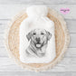 Golden Labrador Gift, Personalised Hot Water Bottle, Dog Xmas Gift, Xmas Gift For Dog Lover