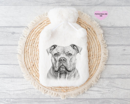 XL Bully Gift, Personalised Hot Water Bottle, Dog Xmas Gift, Xmas Gift For Dog Lover