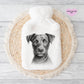 Patterdale Terrier Gift, Personalised Hot Water Bottle, Dog Xmas Gift, Xmas Gift For Dog Lover