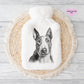 Bull Terrier Gift, Personalised Hot Water Bottle, Dog Xmas Gift, Xmas Gift For Dog Lover