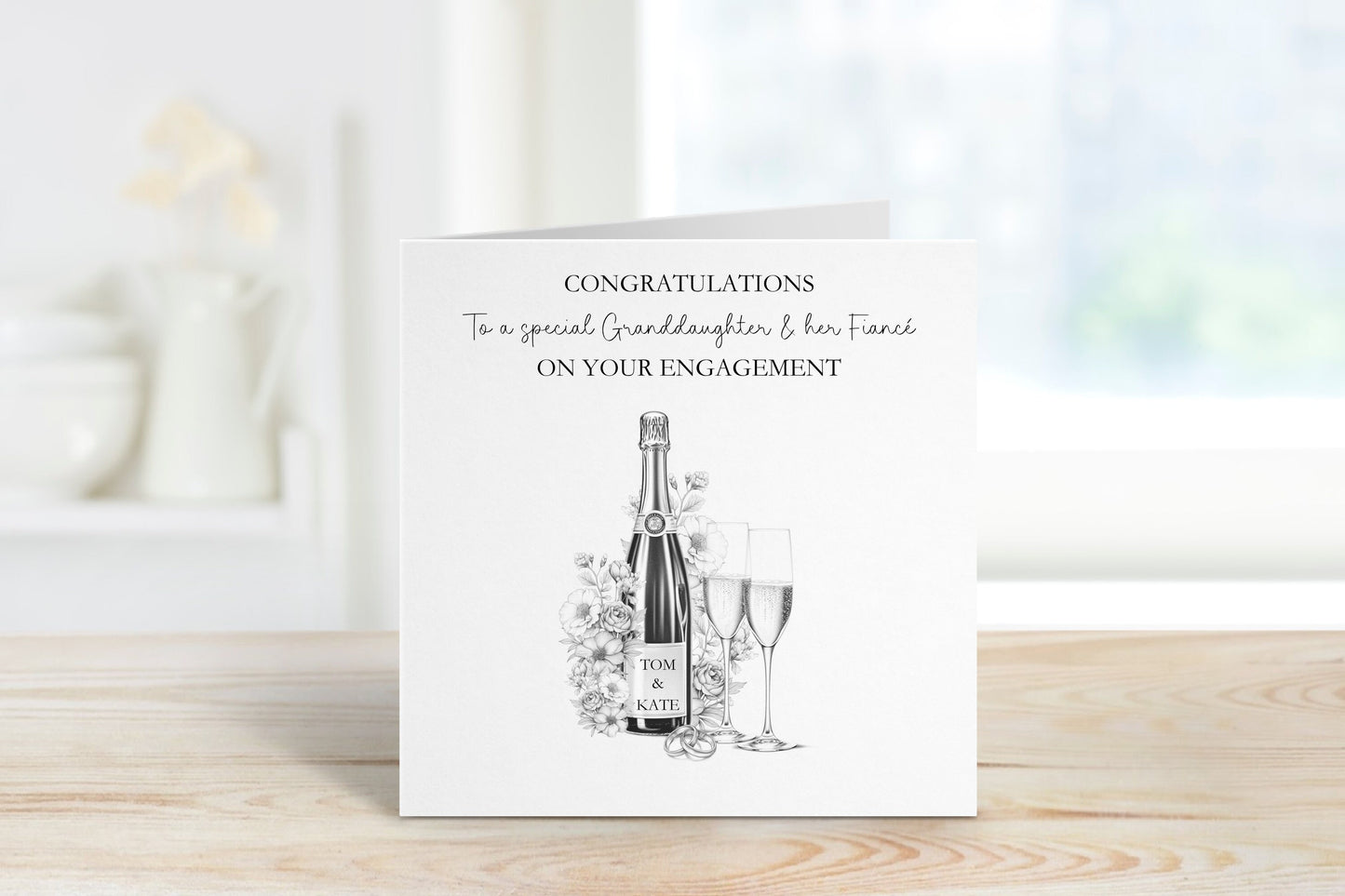 Engagement Card, Personalised Engagement Card For Granddaughter Engagement Card For Son, Engagement Card For Daughter,