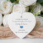 Engagement Gift, Personalised Engagement Heart Ceramic Hanging Keepsake, Personalised Engagement Date Ornament, Granddaughter Engagement