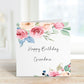 Mum Birthday Card, Personalised Mum Birthday Card For Her, Floral Frame Birthday Card