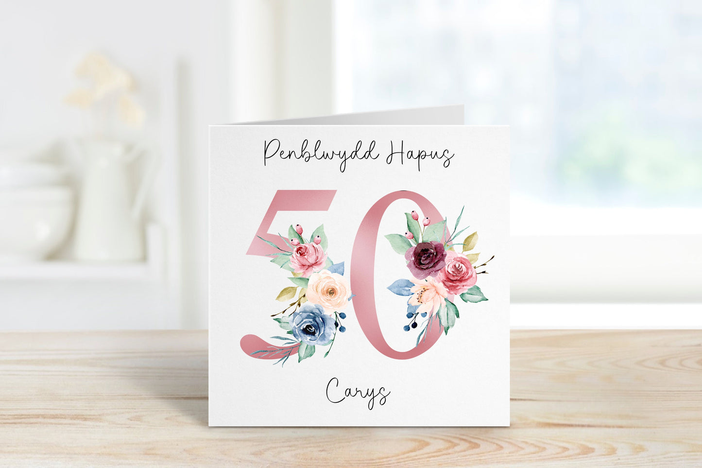 Welsh Birthday Card, Welsh 80th Birthday Card For , 40th, 50th, 60th, 70th, 80th, 90th, 100th Special Birthday, Welsh Birthday Nain