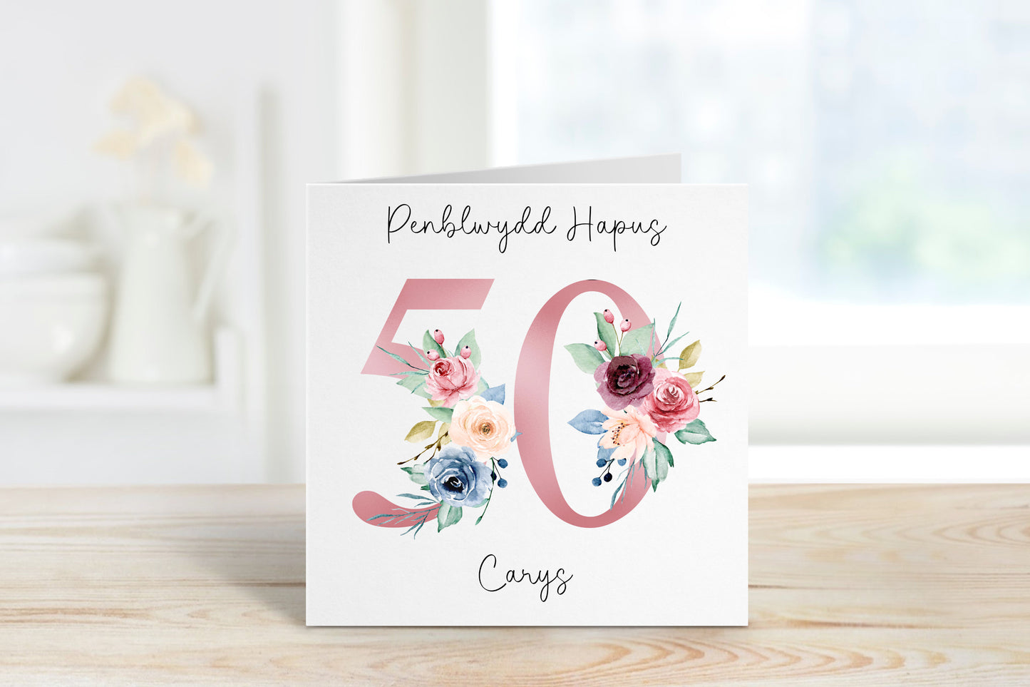 Welsh Birthday Card, Welsh 90th Birthday Card For , 40th, 50th, 60th, 70th, 80th, 90th, 100th Special Birthday, Welsh Birthday Nain