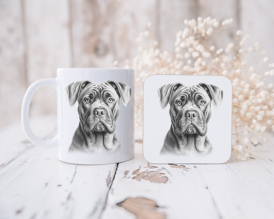 Cane Corso Dog Mug, Personalised Dog Mug, Cane Corso Mug Gift Set