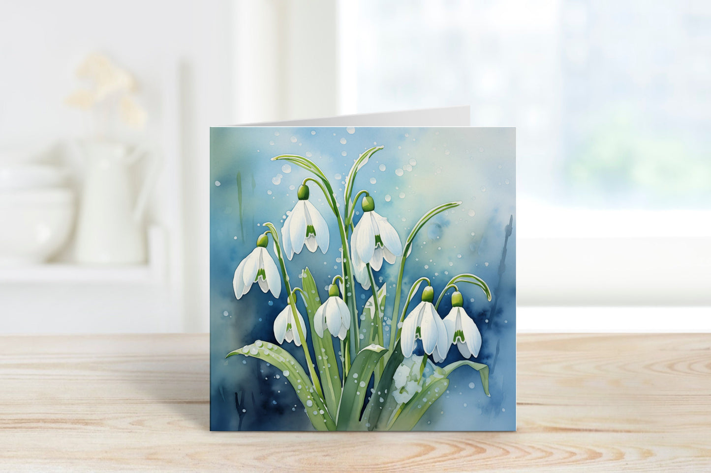 Blank Card, Picture Only Card, Snowdrop Greeting Card