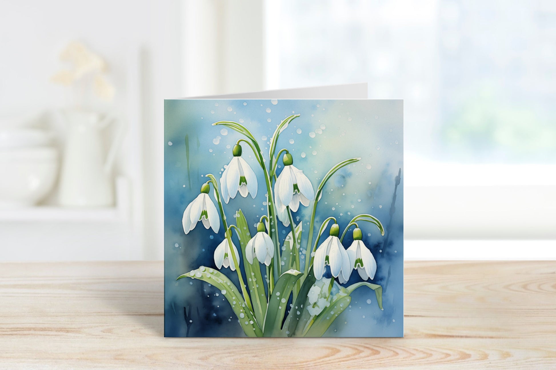 Blank Card, Picture Only Card, Snowdrop Greeting Card