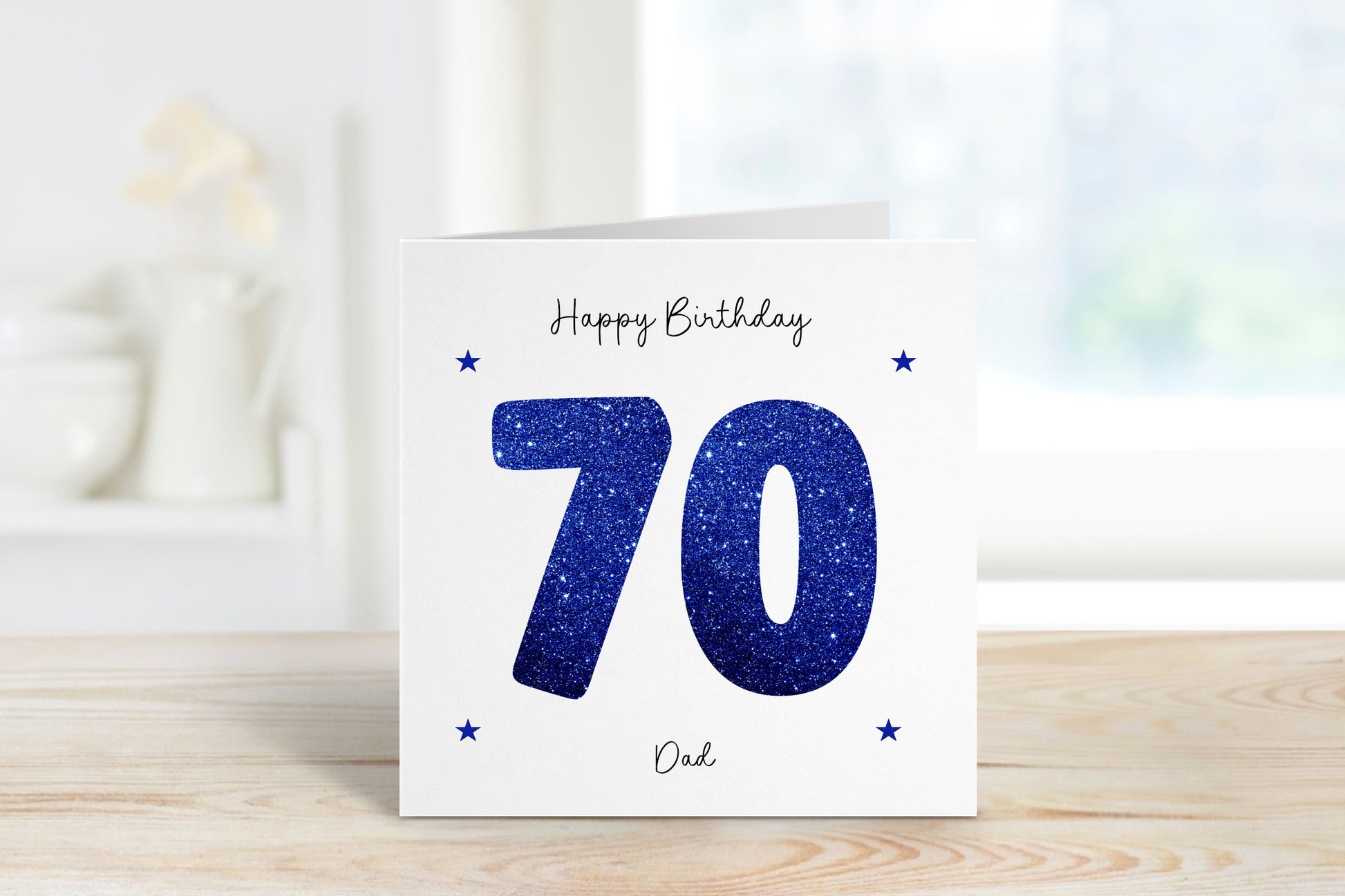 Dad 70 Birthday Card, Personalised Birthday Card, Card For Him, Card For Male, Any Age Card, 50, 60, 80, 90, 100